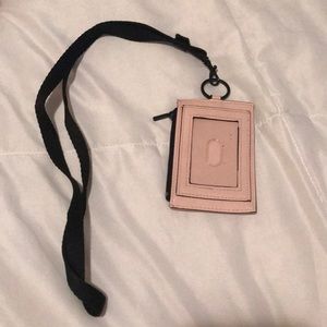 Pink wallet lanyard